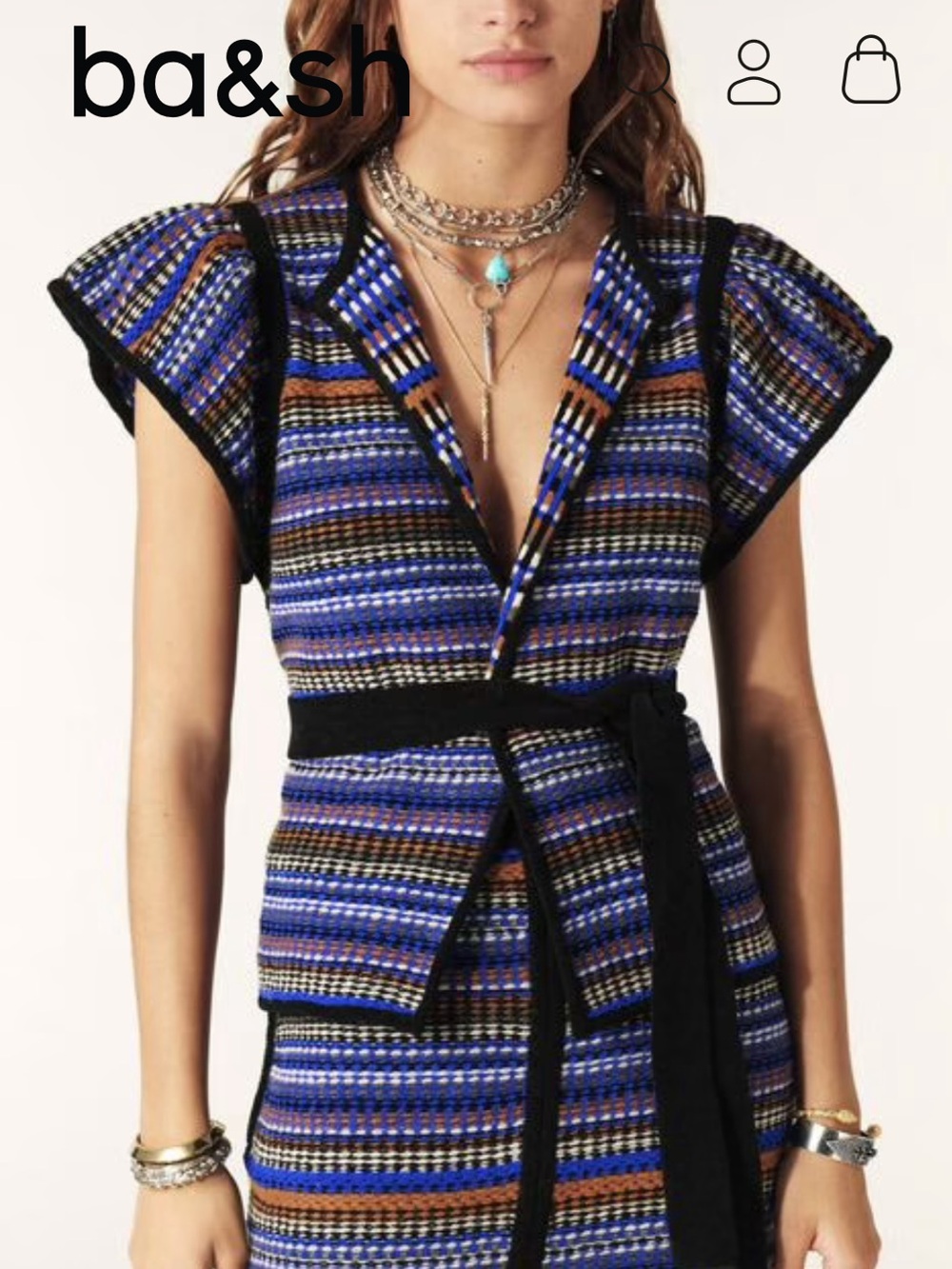 Ba&sh short sleeve Flace vest